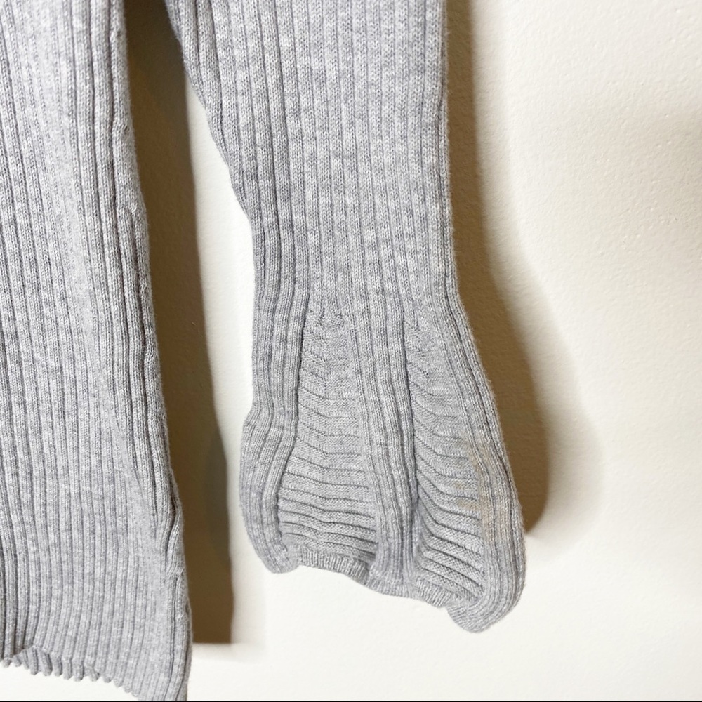 Michael Stars Gray Ribbed Crew Neck Sweater - Picture 4 of 9